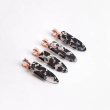 Load image into Gallery viewer, Eco-Friendly Creaseless Clips 4pc Set - Black Terrazzo