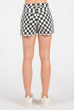 Load image into Gallery viewer, GAME DAY CHECKERED FRAYED HEM CASUAL SHORTS: WASHED RED / S-M-L(2-2-2)