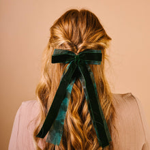 Load image into Gallery viewer, Velvet Luxe Layered Hair Bow-Green