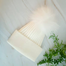 Load image into Gallery viewer, Fur Luxe Beanie: Snow White
