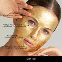 Load image into Gallery viewer, 24k Gold Foil Premium Face Mask 5-PACK
