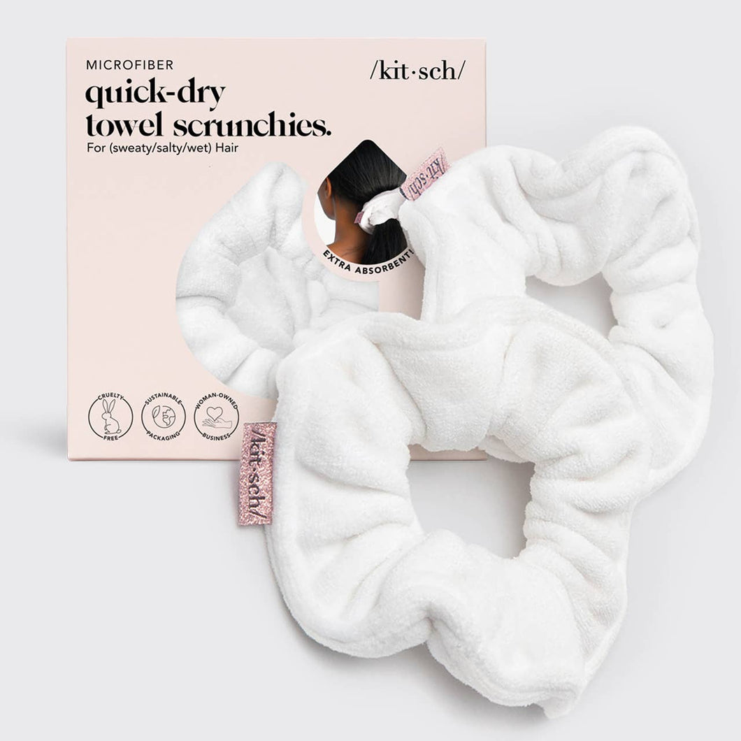 Towel Scrunchie 2 Pack - White