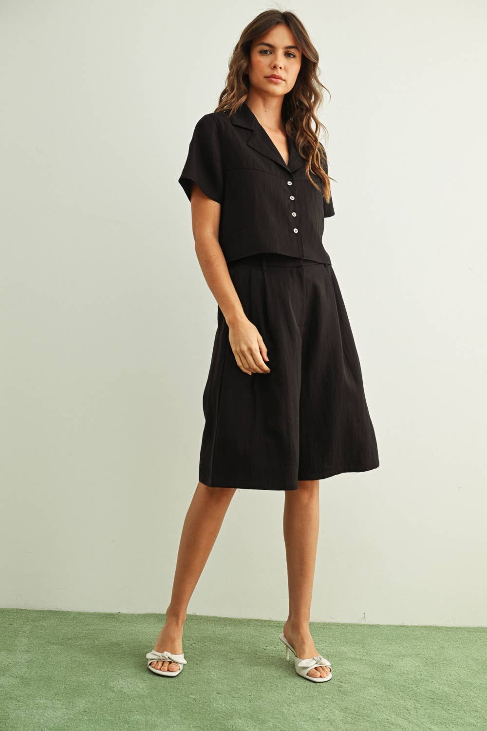Cropped Button Down