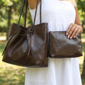 2 Piece Slouchy Tote And Pouch Set