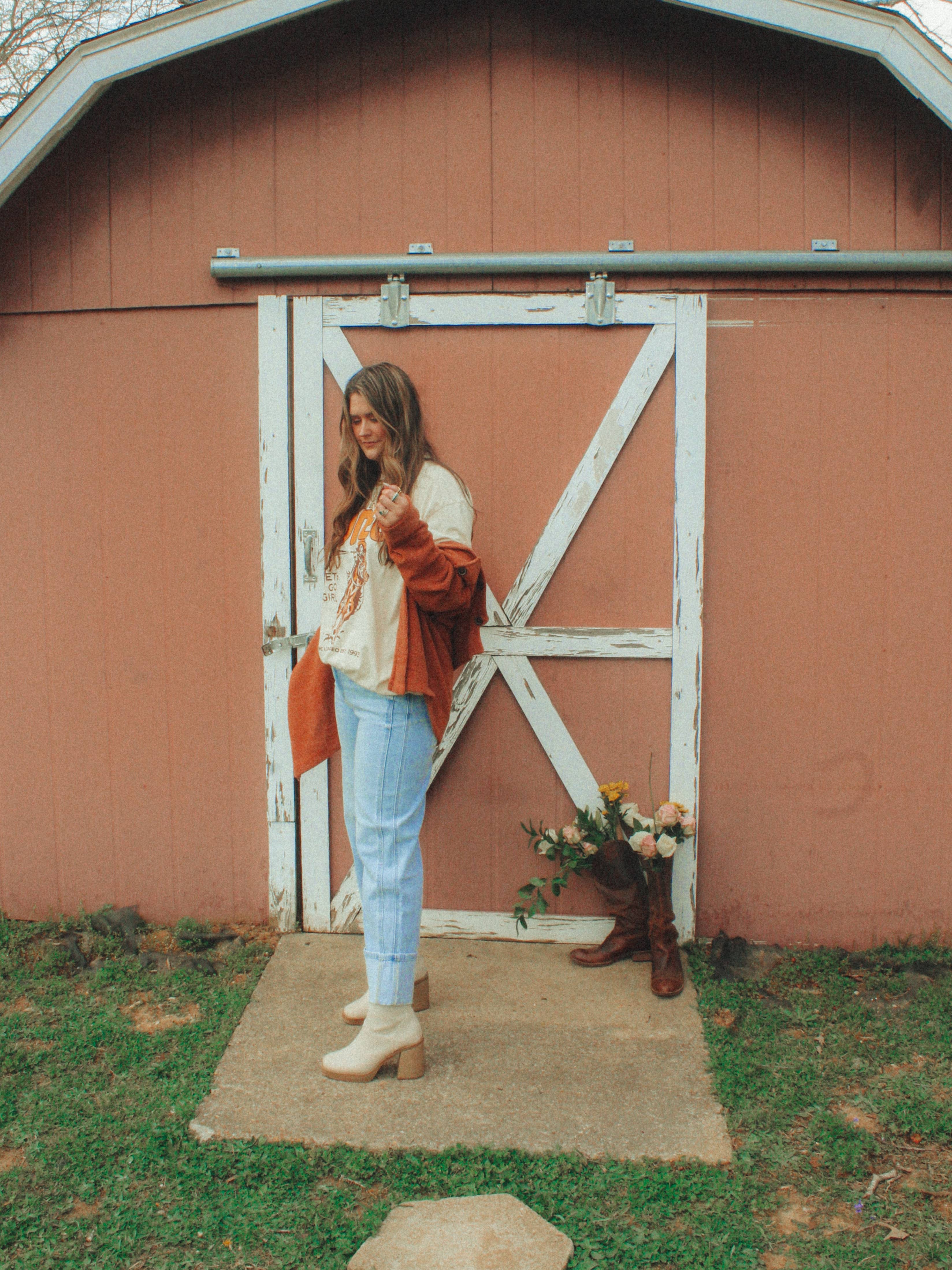 This is My First Rodeo, Western Boxy Cotton TShirt: Ivory / M