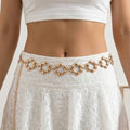 Metallic Bubble Flower Chain Belt