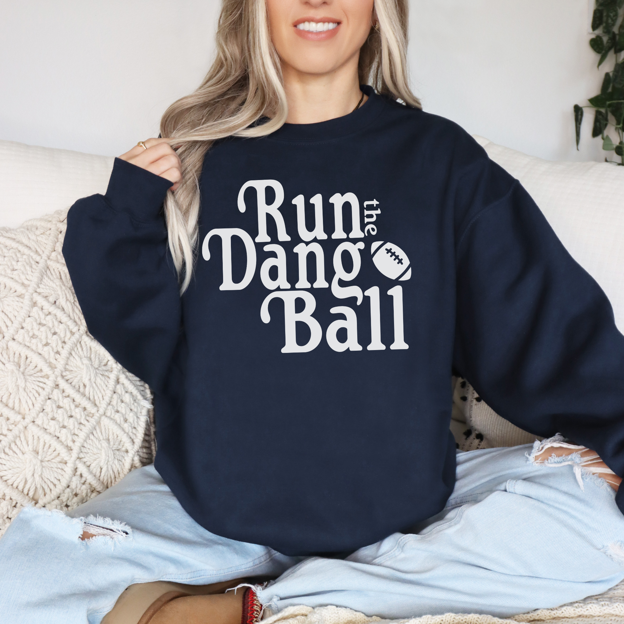 Run The Dang Ball Sweatshirt: Navy / S