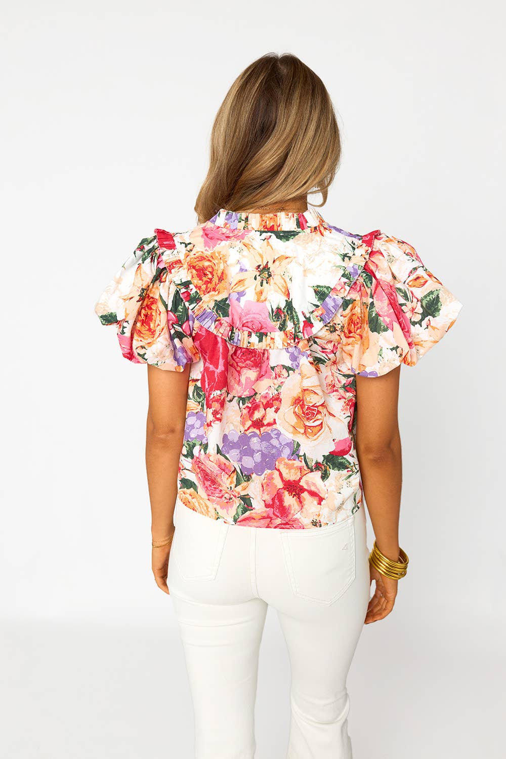 Leeland Love Story Ruffle Sleeve Top