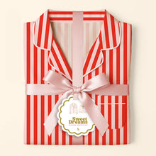 Load image into Gallery viewer, Peppermint Stripes Pajama Shorts Set
