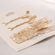 Load image into Gallery viewer, Pearl &amp; Acetate Assorted Hair Pin Set: NATURAL
