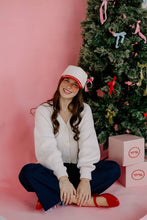 Load image into Gallery viewer, White Merry Puff Hat
