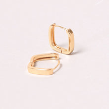 Load image into Gallery viewer, 14K Gold-Dipped Square Hoop Earring: ONE SIZE / WHITE GOLD
