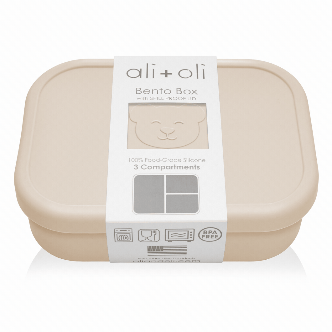 Ali+Oli Leakproof Silicone Bento Box (Coco) Back to School