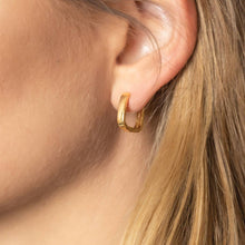 Load image into Gallery viewer, 14K Gold-Dipped Square Hoop Earring: ONE SIZE / WHITE GOLD
