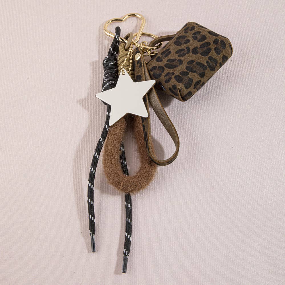Leopard Print Mini Bag Charm
