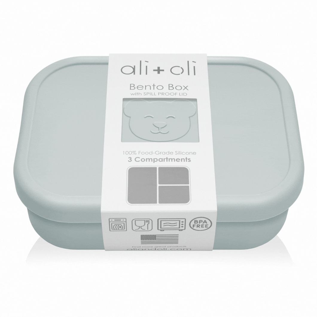 Ali+Oli Leakproof Silicone Bento Box (Blue) Back to School