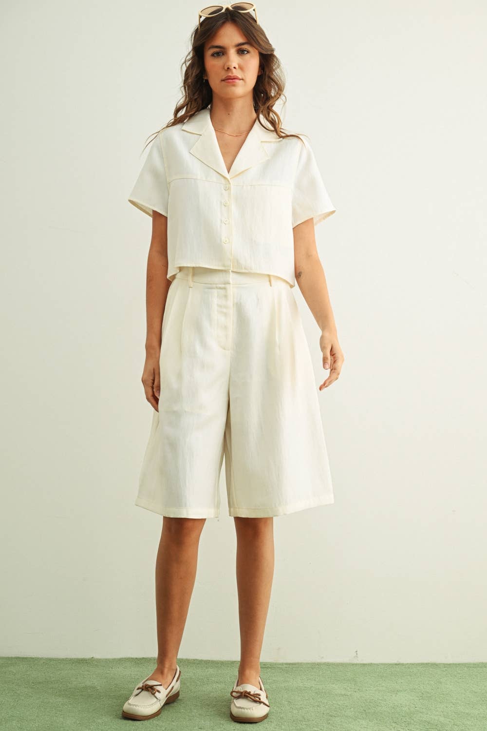 Cropped Button Down
