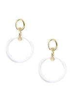 Load image into Gallery viewer, Be True Earrings in White and Gold
