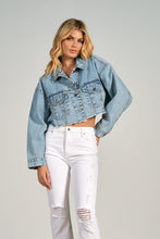 Load image into Gallery viewer, Cropped Denim Jacket
