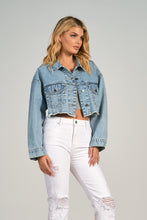 Load image into Gallery viewer, Cropped Denim Jacket
