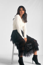 Load image into Gallery viewer, White Crossed Sweater
