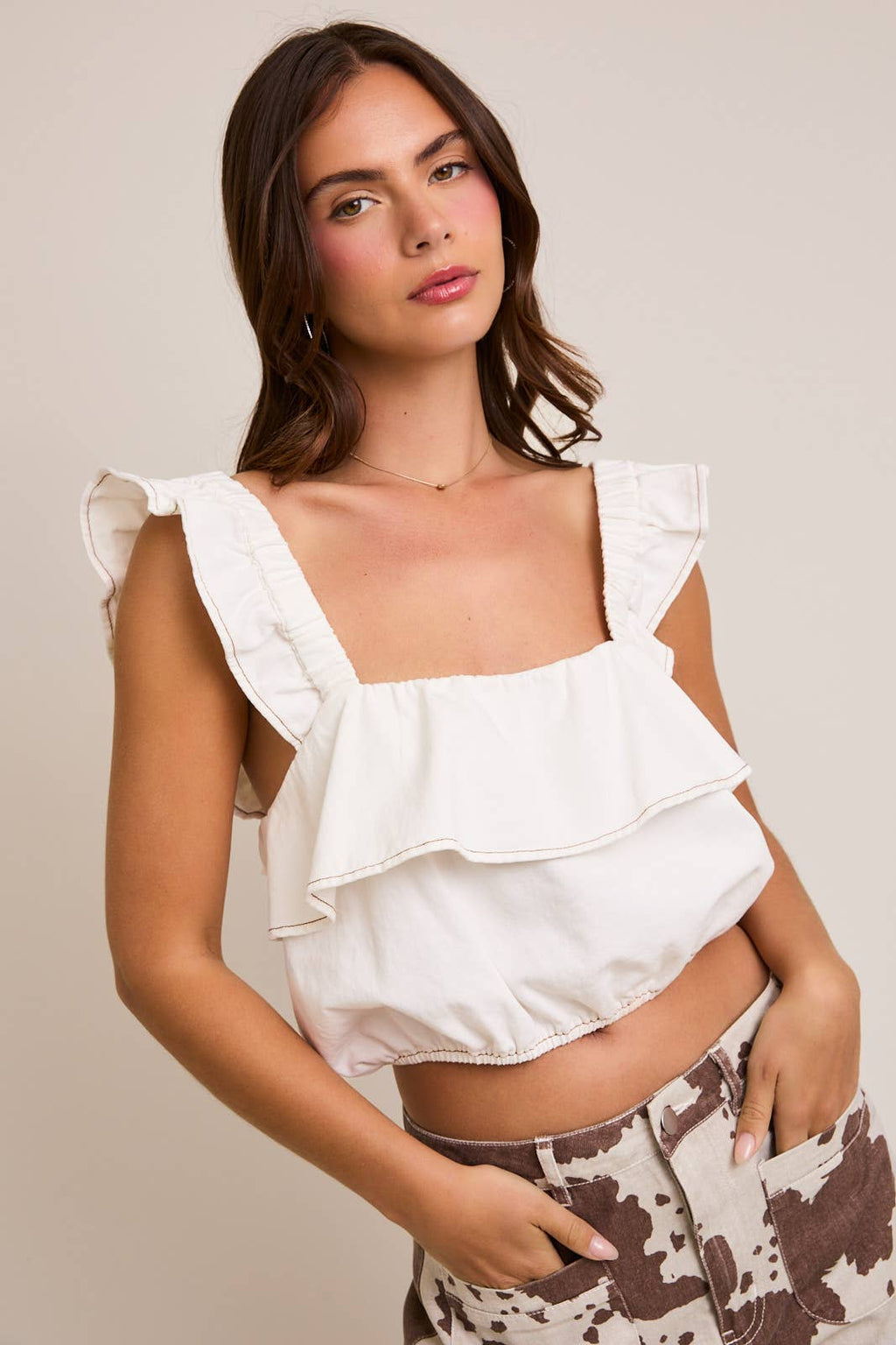 Ruffle Bubble Hem Top