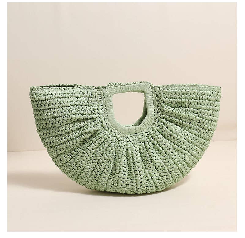 Straw woven bag vacation beach bag