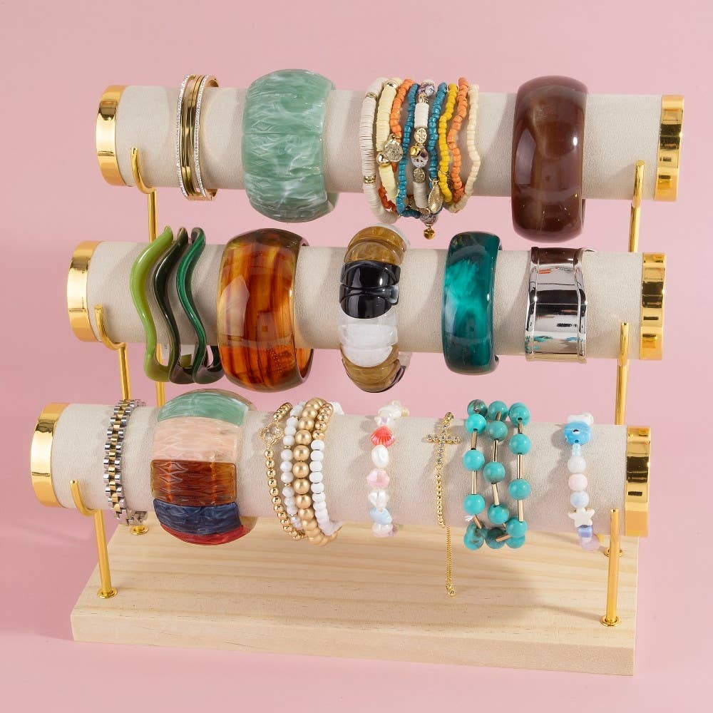Three Tier Bracelet & Jewelry Display Stand: ASSORTED
