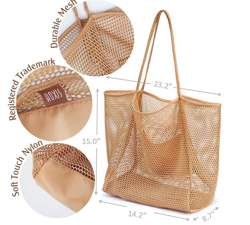 Mesh Beach Sandproof Waterproof Tote