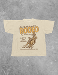 This is My First Rodeo, Western Boxy Cotton TShirt: Ivory / M