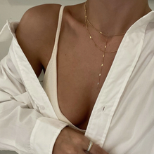 Load image into Gallery viewer, Ellie Vail - Camilla Lariat Chain Necklace: Yellow Gold
