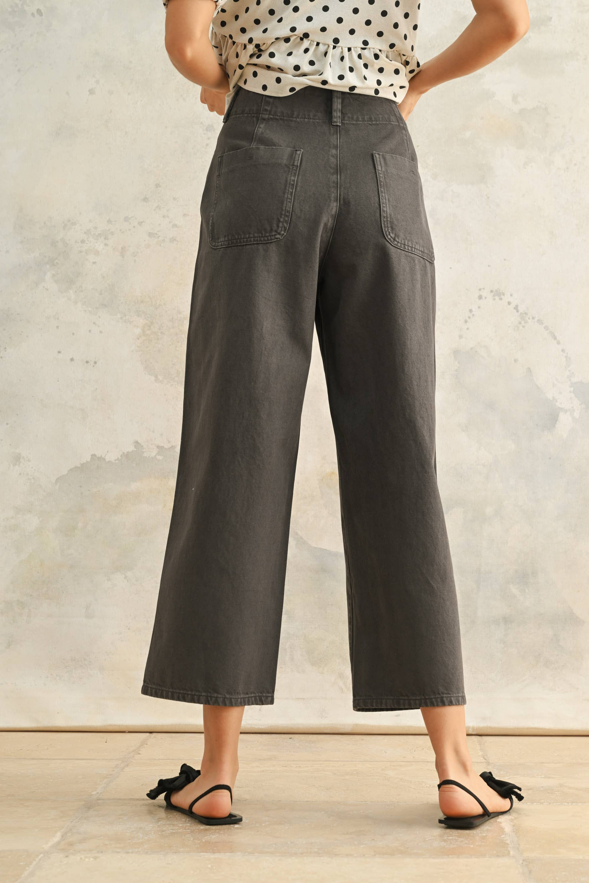Button Front Detail Trousers