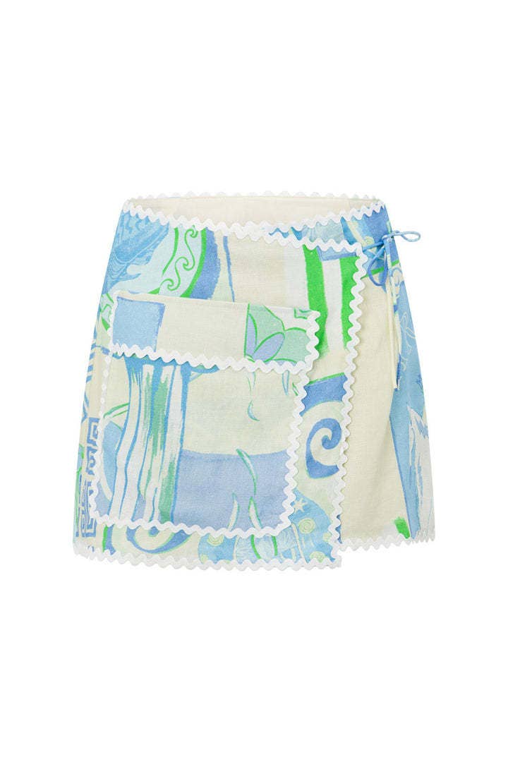 Mykonos Lace Shirt & Skirt Set