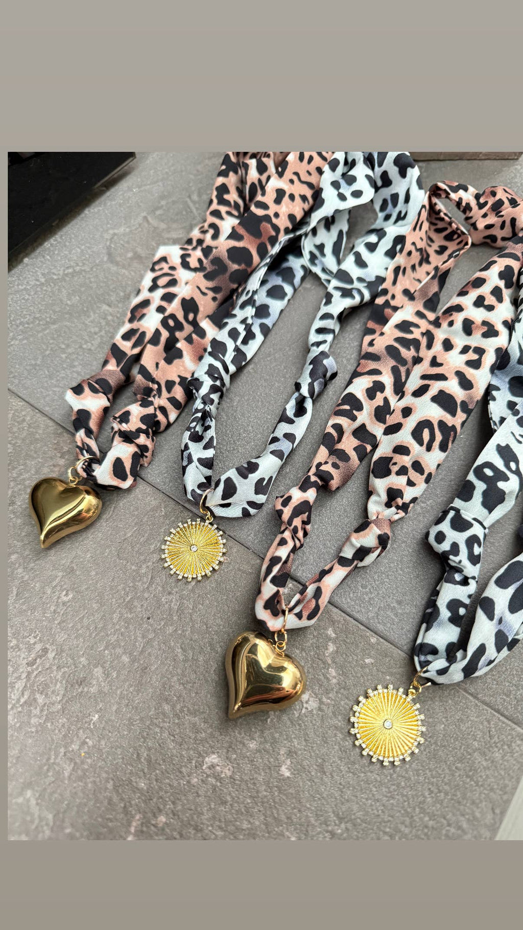 Leopard Scarf necklaces