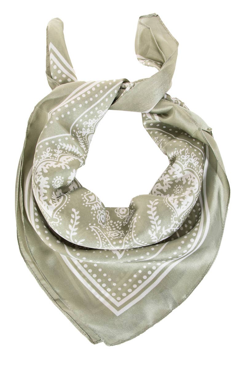 Light Paisley Bandana Scarf