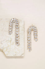 Load image into Gallery viewer, Crystal Arch Chain 18k Gold Plated Statement Earrings
