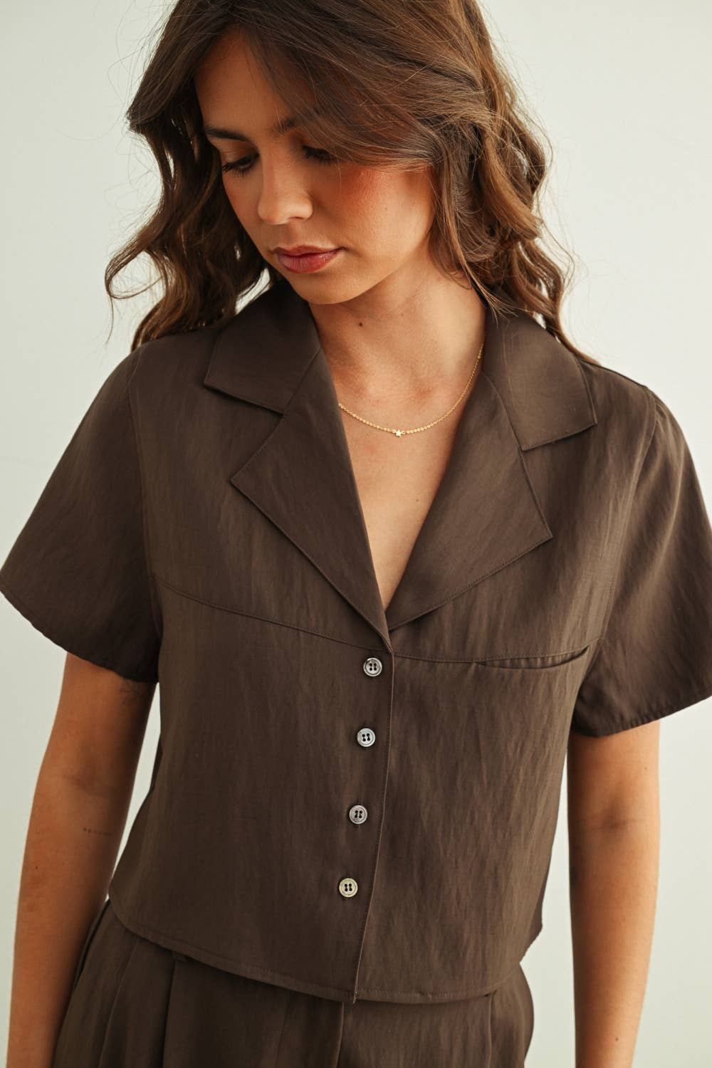 Cropped Button Down