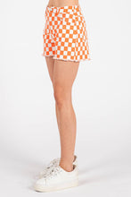 Load image into Gallery viewer, GAME DAY CHECKERED FRAYED HEM CASUAL SHORTS: WASHED RED / S-M-L(2-2-2)
