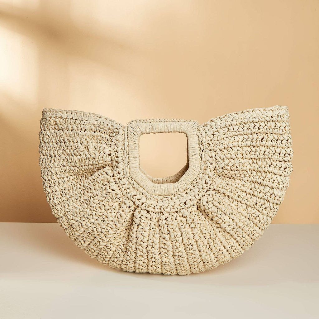 Straw woven bag vacation beach bag
