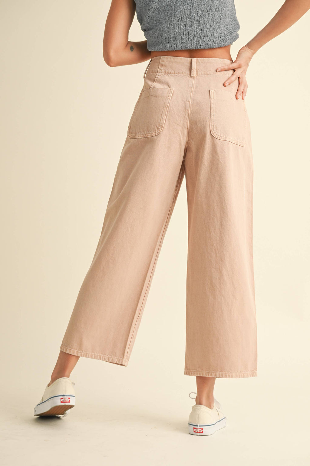 Button Front Detail Trousers