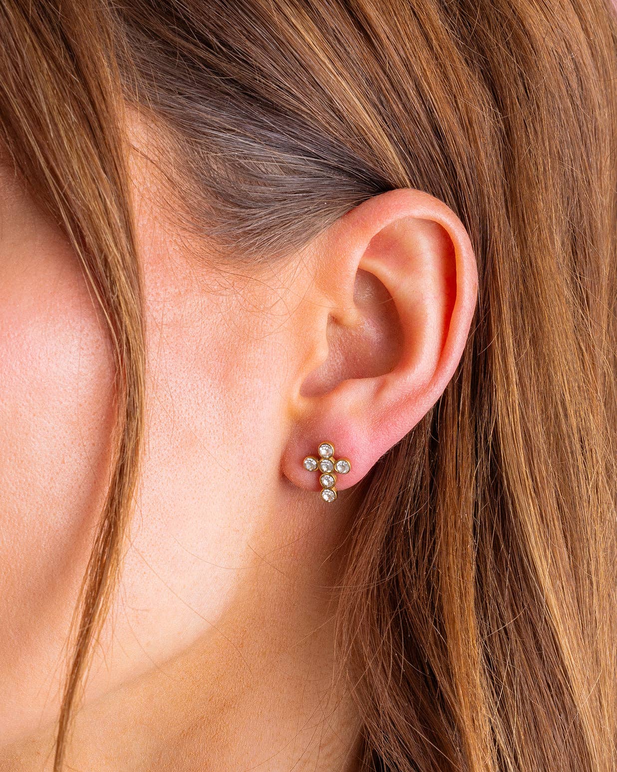 Cross Stud Earrings
