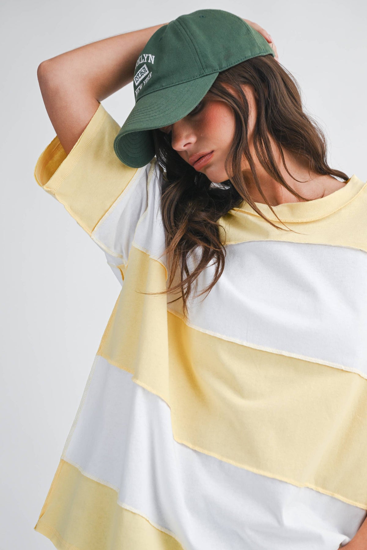 Navy Color Block Top