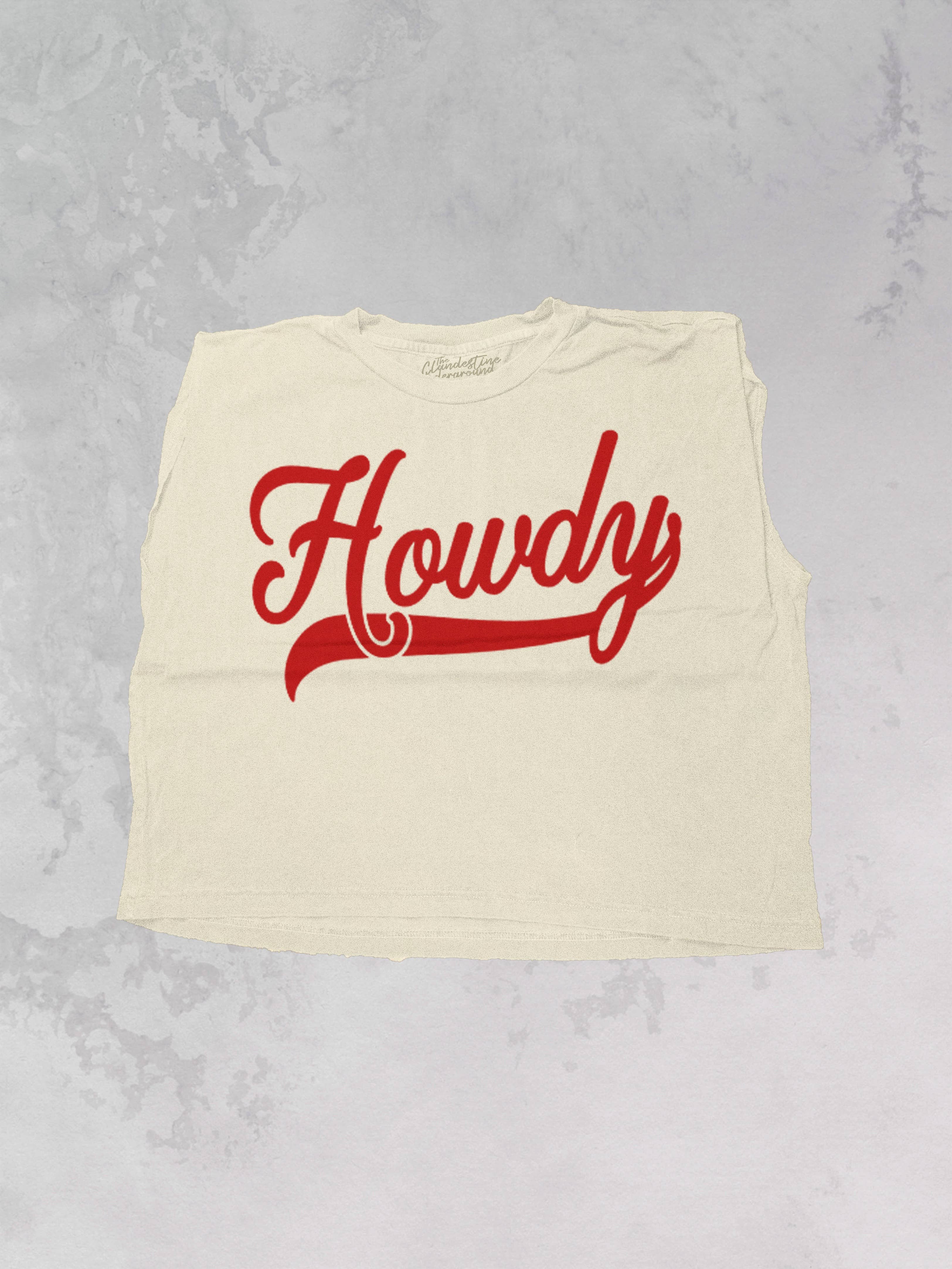 Howdy  Boxy Cropped Muscle Tank