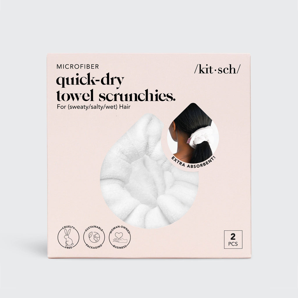 Towel Scrunchie 2 Pack - White