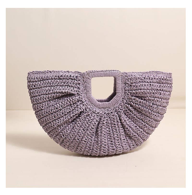 Straw woven bag vacation beach bag