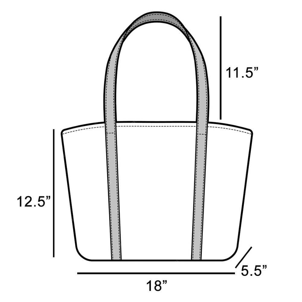 Large Studded Trim Tote Bag