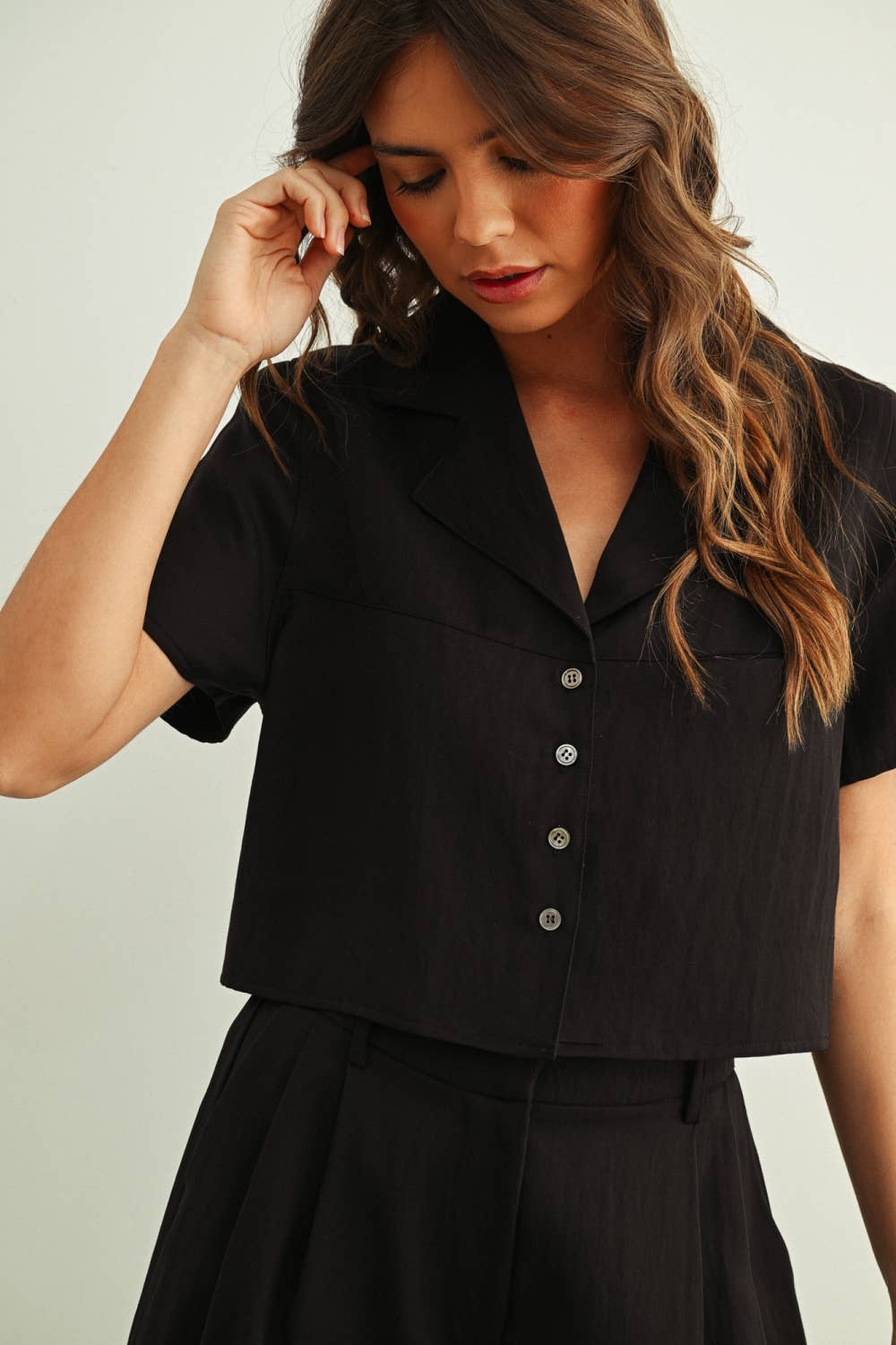 Cropped Button Down
