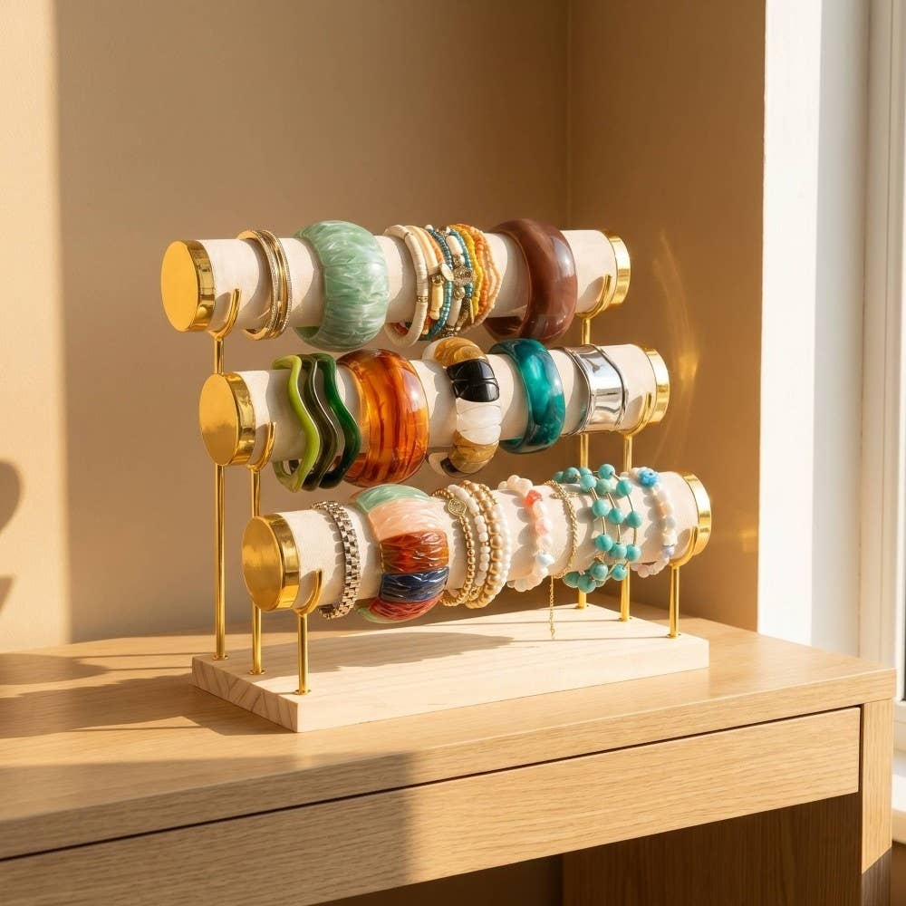 Three Tier Bracelet & Jewelry Display Stand: ASSORTED
