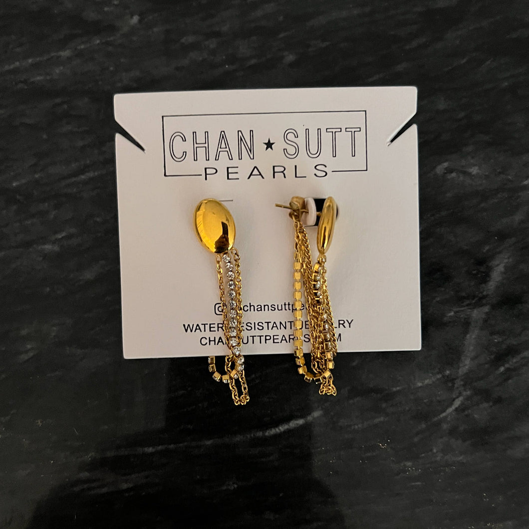 Gold Link Earrings