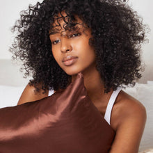Load image into Gallery viewer, Satin Pillowcase - Chocolate
